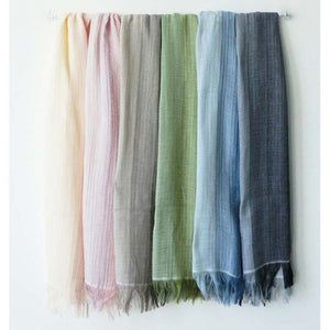 Stole gradation blue x gray approx. 58 x 185cm (including fringe) GU-2800