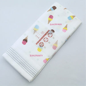 Face Towel Cloth Reading Ice Cream 33 x 100cm