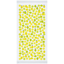 Muat gambar ke penampil Galeri, Bath Towel Cloth Reading Large Towel Tenugui Lemon Blue Approx. 58 x 120cm
