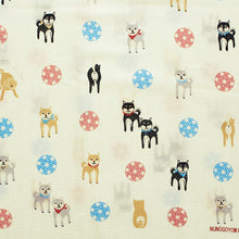 Cargar imagen en el visor de la galería, Bath Towel Cloth Reading Large Towel Tenugui Shiba Inu Ivory Approx. 58 x 120cm
