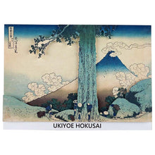 Cargar imagen en el visor de la galería, Sticker Wall Ukiyoe Deco Museum Katsushika Hokusai Thirty-Six Views of Mt. Fuji Koshu Mishimakoshi Approx. 10 x 14cm
