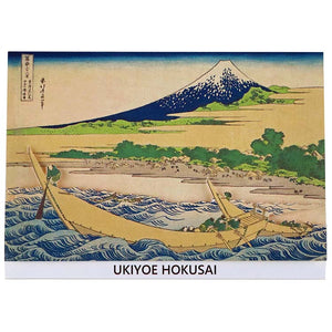 Sticker Wall Ukiyoe Deco Museum Katsushika Hokusai Thirty-six Views of Mt. Fuji Tokaido Ejiri Takinoura Schematic Map Approx. 10 x 14 cm