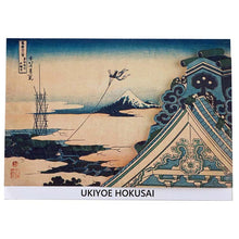 Cargar imagen en el visor de la galería, Sticker Wall Ukiyoe Deco Museum Katsushika Hokusai Thirty-Six Views of Mt. Fuji Toto Asakusa Honganji Temple Approx. 10 x 14 cm
