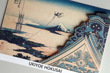 Cargar imagen en el visor de la galería, Sticker Wall Ukiyoe Deco Museum Katsushika Hokusai Thirty-Six Views of Mt. Fuji Toto Asakusa Honganji Temple Approx. 10 x 14 cm
