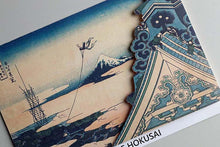 Cargar imagen en el visor de la galería, Sticker Wall Ukiyoe Deco Museum Katsushika Hokusai Thirty-Six Views of Mt. Fuji Toto Asakusa Honganji Temple Approx. 10 x 14 cm
