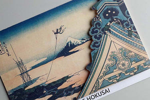 Sticker Wall Ukiyoe Deco Museum Katsushika Hokusai Thirty-Six Views of Mt. Fuji Toto Asakusa Honganji Temple Approx. 10 x 14 cm