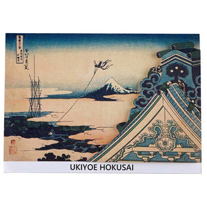 Sticker Wall Ukiyoe Deco Museum Katsushika Hokusai Thirty-Six Views of Mt. Fuji Toto Asakusa Honganji Temple Approx. 10 x 14 cm