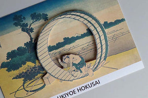 Sticker Wall Ukiyoe Deco Museum Katsushika Hokusai Thirty-Six Views of Mt. Fuji Bishu Fujimihara Approx. 10 x 14cm