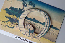 Cargar imagen en el visor de la galería, Sticker Wall Ukiyoe Deco Museum Katsushika Hokusai Thirty-Six Views of Mt. Fuji Bishu Fujimihara Approx. 10 x 14cm
