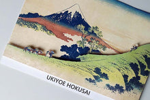 Cargar imagen en el visor de la galería, Sticker Wall Ukiyoe Deco Museum Katsushika Hokusai Thirty-Six Views of Mt. Fuji Koshu Inume Pass Approx. 10 x 14 cm
