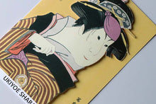 Cargar imagen en el visor de la galería, Sticker Wall Ukiyoe Deco Museum Toshusai Sharaku IV Hanshiro Iwai&#39;s daughter Otoma from Kamakura Inamuragasaki approx. 10 x 14 cm
