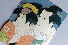 Cargar imagen en el visor de la galería, Sticker Wall Ukiyoe Deco Museum Toshusai Sharaku Kiyotaro Iwai&#39;s Sagisaka Sanai wife Fujinami and Zenji Bando&#39;s Washizuka Kanta and his wife Ozasa
