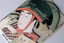 Cargar imagen en el visor de la galería, Sticker Wall Ukiyoe Deco Museum Kitagawa Utamaro Modern Dancer Collection Yoshiwara Suzume Approx. 10 x 14cm
