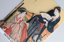 Cargar imagen en el visor de la galería, Sticker Wall Ukiyoe Deco Museum Kitagawa Utamaro Four Seasons Yuka no Iroka Top Approx. 10 x 14cm
