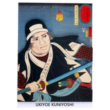 Cargar imagen en el visor de la galería, Sticker Wall Ukiyoe Deco Museum Utagawa Kuniyoshi Portrait of a Loyal Samurai Tomimori Yuemon Seiga Approx. 10 x 14cm
