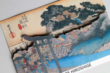 Cargar imagen en el visor de la galería, Sticker Wall Ukiyoe Deco Museum Hiroshige Utagawa Fifty-three Stations of the Tokaido Fujisawa Yugyoji Temple Approx. 10 x 14cm
