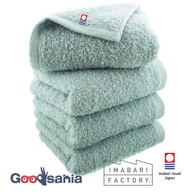 Imabari Towel Certified Face Towel Made in Japan Smoky Blue Approx. 80 x 34cm Set of 4