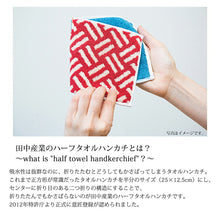 Load image into Gallery viewer, Imabari Towel Handkerchief Towel Otta Half Towel Handkerchief Made in Japan Red Approx. 25 x 12.5cm 21-45
