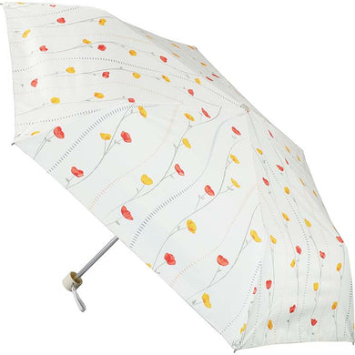 Folding Umbrella Nifty Flower For Both Sunny and Rainy Days Sunflower Ivory 55cm JK-144-01