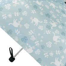 画像をギャラリービューアに読み込む, Folding Umbrella Cat Series Sunny or Rainy Rose Blue 55cm JKO-491-04
