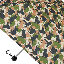 Load image into Gallery viewer, Folding Umbrella Cat Series Sunny or Rainy Cat Camo Green 55cm JKO-491-05
