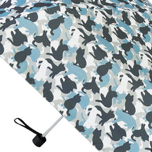 画像をギャラリービューアに読み込む, Folding Umbrella Cat Series Sunny or Rainy Cat Camo Blue 55cm JKO-491-06
