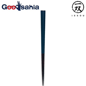 A pair of painted chopsticks, ebony, Tenshin