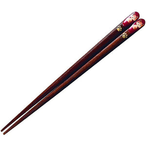 Painted chopsticks, Aizu makie, calico cat for women