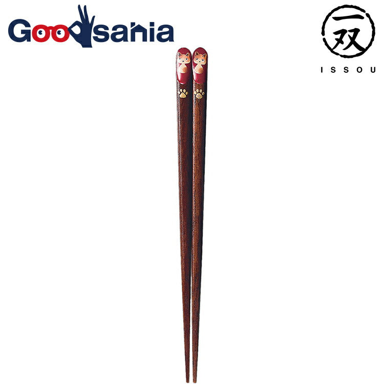 Painted chopsticks, Aizu makie, calico cat for women