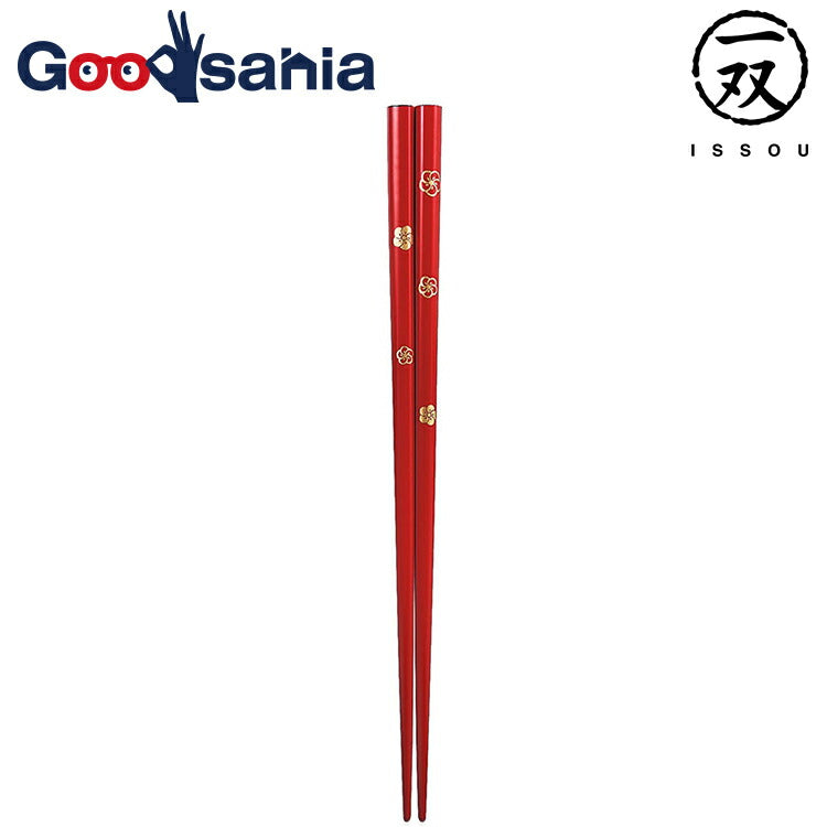 Painted chopsticks, pair of painted chopsticks, plum blossom pattern