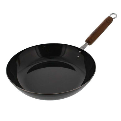 Frying pan, iron frying pan, gas fire, IH compatible, extra thick bottom iron plate, professional specification, black 20