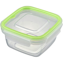 Load image into Gallery viewer, Storage Container Just Lock Square Green M Approx. 480ml 3 pieces PL-61 (Container 480ml set, storage, easy to wash, integrated, integrated gasket, pre-made, subdivided, sealed, no leakage)
