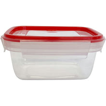 Load image into Gallery viewer, Storage Container Just Lock Rectangular Red M Approx. 430ml 3 pieces PL-66 (Container 430ml set, storage, easy to wash, integrated, integrated gasket, pre-made, subdivided, airtight, leak-proof liquid)
