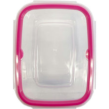 Load image into Gallery viewer, Storage Container Just Lock Rectangular Pink L Approx. 600ml 2 pieces PL-67 (Container 600ml set, storage, easy to wash, integrated, integrated gasket, pre-made, subdivided, airtight, leak-proof liquid)
