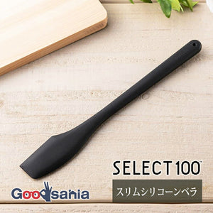 KAI SELECT100 Slim Silicone Spatula Dishwasher Safe Black Approx. 22.2 x 3 x 0.8cm DH3142