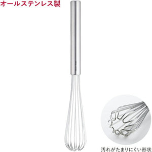 KAI SELECT100 Slim Whisk Dishwasher Safe Silver Approx. 22.4 x 3.5 x 3.5cm DH3144