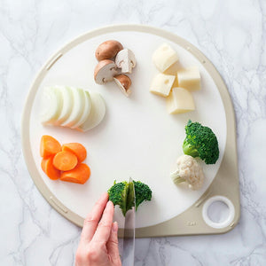 Round cutting board 30cm dishwasher safe white approx. 35x30x1cm AP5328