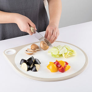 Round cutting board 35cm dishwasher safe white approx. 40.8 x 35 x 1cm AP5329