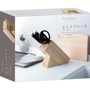 Knife stand KaiHouse SELECT wooden knife block approx. 23.1 x 8.7 x 19.5 cm AP5321