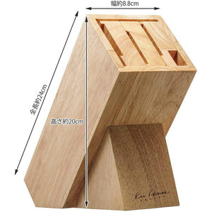 Knife stand KaiHouse SELECT wooden knife block approx. 23.1 x 8.7 x 19.5 cm AP5321