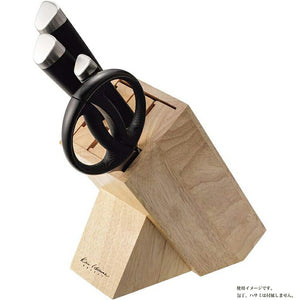 Knife stand KaiHouse SELECT wooden knife block approx. 23.1 x 8.7 x 19.5 cm AP5321