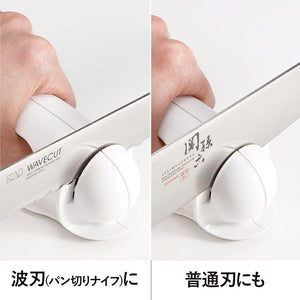 KAI Sharpener for Double-edged Knives (A Sharpener that can sharpen Wave Edges)