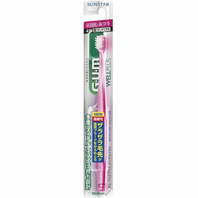 GUM Wellplus Dental Brush #366 4-row Ultra Compact Regular 1 piece, Dental Care