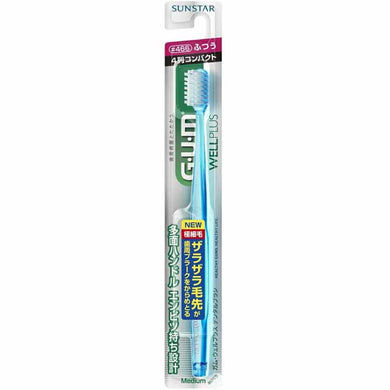 GUM Wellplus Dental Brush #466 4-row Compact Regular 1 piece, Dental Care