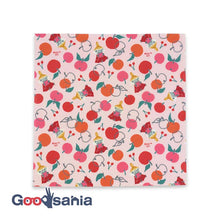 Load image into Gallery viewer, Beeswax Wrap Moomin Beeswax Wrap Little My &amp; Apple M Size Pink Approx. 25 x 25 cm
