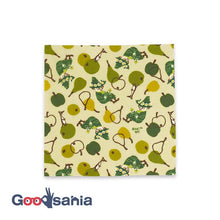 Load image into Gallery viewer, Beeswax Wrap Moomin Beeswax Wrap Snufkin &amp; Pear S Size Green Approx. 18 x 18cm
