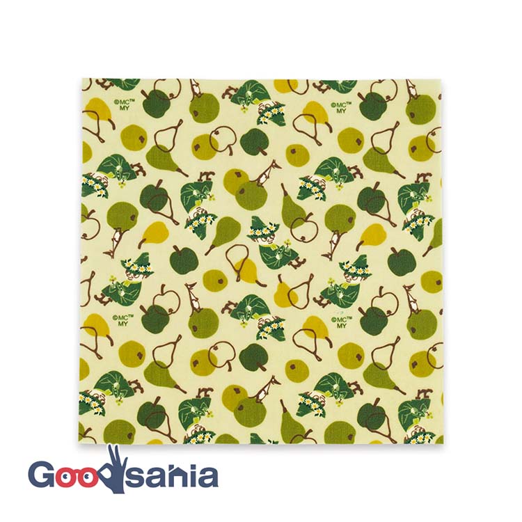 Beeswax Wrap Moomin Beeswax Wrap Snufkin & Pear M Size Green Approx. 25 x 25 cm