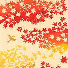 Muat gambar ke penampil Galeri, Tenugui kenema dyed tenugui Fujimi autumn leaves approx. 35 x 90 cm
