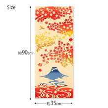 Muat gambar ke penampil Galeri, Tenugui kenema dyed tenugui Fujimi autumn leaves approx. 35 x 90 cm
