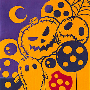 Tenugui kenema dyed tenugui Halloween balloon approx. 35 x 90 cm